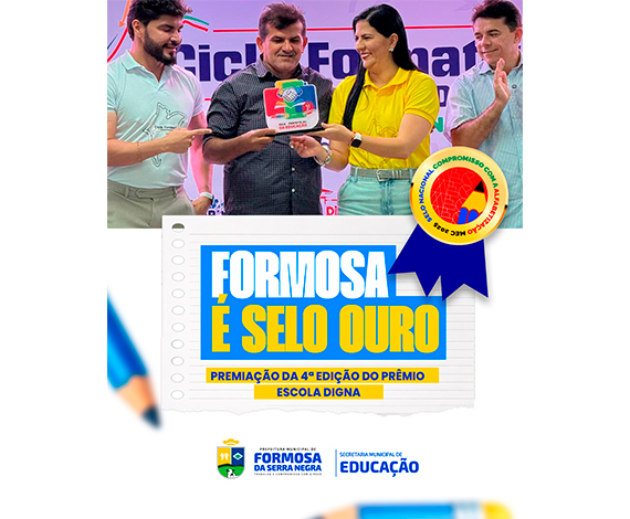 Formosa é Selo Ouro